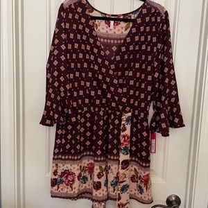 3/4 Sleeve Printed Romper